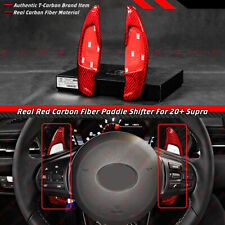 For 2020-2023 GR Supra Red Carbon Fiber Steering Wheel Paddle Shifter Extension picture