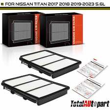 2x Engine Air Filter for Nissan TITAN 2017 2018 2019-2023 V8 5.6L Rigid Panel picture