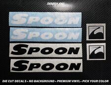SPOON Sports 4pcs - WHITE OR BLACK - Civic EK9 EG EF S2K NSX Sticker Vinyl JDM picture