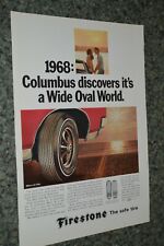 ★★1968 AMC AMX FIRESTONE TIRE ORIGINAL ADVERTISEMENT PRINT AD 68 JAVELIN picture