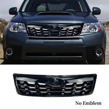 For 2009-2013 Subaru Forester Front Bumper Upper Grille Grill Gloss Black picture