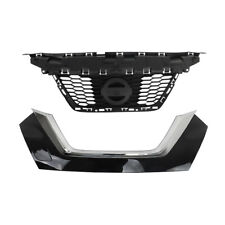Labwork Front Upper Grille For 2020 2021 2022 Nissan Versa With Trim Chrome Set picture