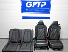 16-23 AUDI TTRS TT-RS OEM BLACK LEATHER SEATS SET FRONT REAR WHITE STITCHING 18 picture