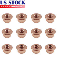 Pack of 12 Car Exhaust Manifold Lock Nuts Copper Plated M8x1.25 Fit For BMW picture