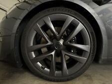4 OEM 2023 21” TESLA MODEL S PLAID OEM ARACHNID WHEELS TIRES Michelin Pilot 4S picture