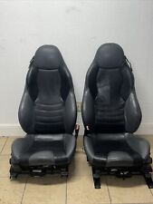GENUINE 98-02 BMW Z3 M ROADSTER GRAY AND BLACK INTERIOR FRONT LEATHER SEATS picture