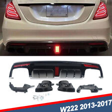 Gloss Black Rear Bumper Diffuser For Mercedes Benz W222 S63 S65 AMG 2014-2017 US picture