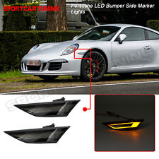Smoked LED Side Marker Lights For 2012-up Porsche 911 991 981 718 Boxster Cayman picture