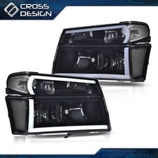Fit For 2004-2012 Chevy Colorado GMC Canyon Black LED DRL Headlights Lamps  picture