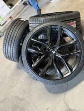 21x9 21x10 Staggered 5x120 Wheels +35MM Rims Tires Fits Tesla Model S X 21” Inch picture