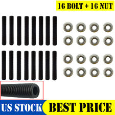 Carbon Steel Bolts Exhaust Manifold Header Stud Kit For Ford F150 4.6L/5.4L V8 picture