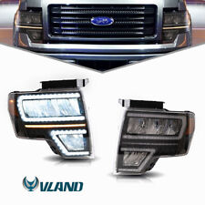 LH+RH Full LED Reflector Headlights Sequential Signal For 2009-2014 Ford F-150 picture