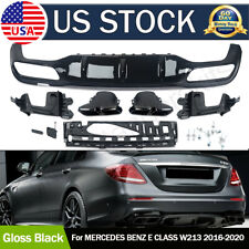 Rear Diffuser & Exhaust Tips for Mercedes W213 AMG E63 Style Bumper Sedan 16-20 picture