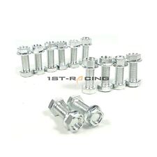 M10X1.25 48mm Length Turbo Exhaust Manifold Header Bolts Stud Nuts Zinc Plated picture