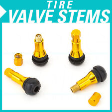 4 pieces TR413 Wheel Tire Valve Stems Short Gold Rubber for Car Truck Bike picture