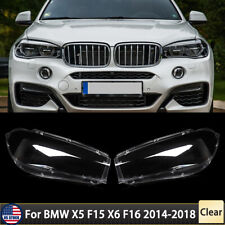 Left+Right Pair Headlight Lens Headlamp Cover For BMW X5 X6 F15 F16 2014-2018 picture