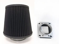 BLACK Air Intake Filter + MAF Sensor Adapter For 92-95 Mazda MX-3 1.6L/1.8L picture