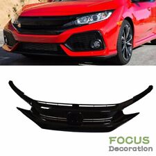 Black Front Hood Grill Grille Eyelid For 2016 2017 2018 Honda Civic Coupe Sedan picture