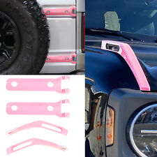 Pink Door Tailgate Spare Tire&Front Engine Hood Hinge Cover For Ford Bronco 21+ picture
