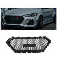 ABS Front Grille for Hyundai Elantra 2017-2018 Sedan Honeycomb Style Matte Black picture