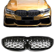 Front Kidney Grille For 2019-2022 BMW 3-Series G20 Glossy Black & Silvery Meteor picture