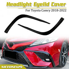 Gloss Black Front Bumper Fog Light Trim Cover For Toyota Camry SE XSE 2018-2022 picture
