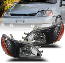 For 2000 2001 2002 Toyota Echo Black Headlights HeadLamp Assembly Left+Right picture