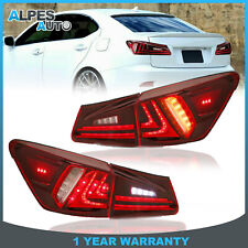 2PCS LED Red Clear Tail Lights Rear Lamps For 2006-2012 Lexus IS350 IS250 New picture