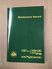 Lotus Elise Exige Service/Maintenance Book picture