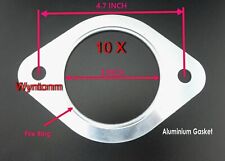 10 x 3“  2 Bolt Soft Crush Aluminum Exhaust Down Pipe Collector Flange Gaskets picture