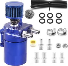 Oil Catch Can Kit Reservoir Baffled Tank With Breather Filter Universal Aluminum picture
