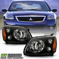 Black 2004-2012 Mitsubishi Galant Headlights Halogen Headlamps 04-12 Left+Right picture