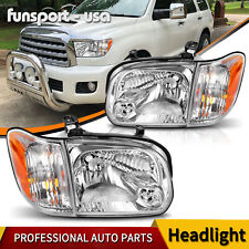 Chrome Headlights Fit 2005 2006 Toyota Tundra / 05-07 Sequoia Headlamps picture