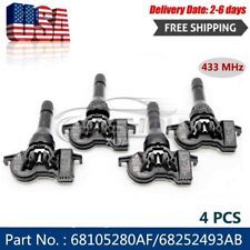 4x 68313387AB Tire Pressure Sensor TPMS For 2016-2021 Jeep Renegade Fiat 500X - picture