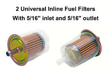 2 Universal Inline Fuel Filters with 5/16