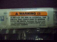 2011 2012 2013 2014 FORD MUSTANG SHELBY GT 500 GT500 TIRE PRESSURE LABEL picture