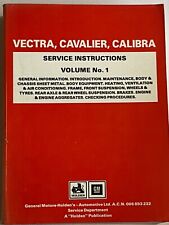 Holden Vectra Cavalier Calibra 1991 service instructions Volume 1 picture