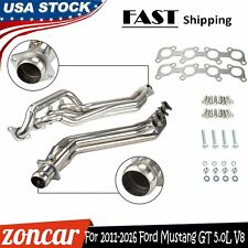 For Ford 11-16 Mustang GT 5.0L V8 Stainless Long Tube Manifold Header Exhaust picture