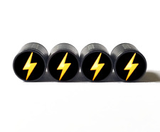 Lightning Bolt Emoji Tire Valve Stem Caps - Set of Four - Fits on all Vehicles picture