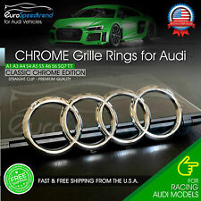 Audi Rings Chrome Front Grille Emblem Badge A1 A3 A4 A5 S5 A6 S6 A7 TT 8K0853605 picture
