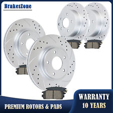 Fit for Nissan Altima 2014-2019 Front Rear Drilled Brake Rotors Pads Kit Brakes picture