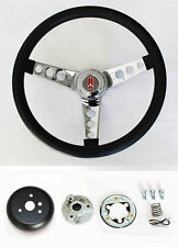NEW 1969-1993 Cutlass F85 98 442 Grant Steering Wheel Black & Chrome 13 1/2