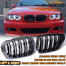 Carbon Fiber Front Kidney Grill Grille For BMW E46 M3 328i 325Ci 330Ci 1999~2002 picture