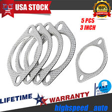 5PCS Exhaust Gasket 2-Bolt 78mm Flange High Temperature Gasket Fire Ring3 Inch picture