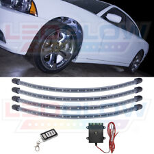 LEDGlow 4pc WHITE FLEXIBLE LED WHEEL WELL FENDER TIRE ACCENT LIGHTING KIT picture