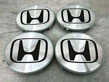 4pcs Aluminium Wheel Center Caps 69mm Rim Emblems Cover Black Logo fit for Honda picture
