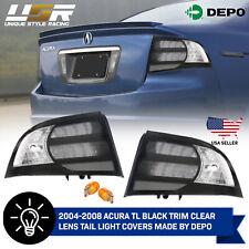 DEPO Black / Clear Tail Light Frames / Covers For 04 05 06 07 08 Acura TL Type-S picture