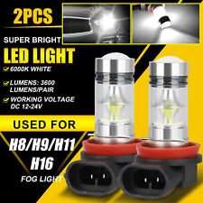 2x H8 H11 H16 LED Fog Driving Light Bulbs High Power 200W Lamp 6000K Super White picture