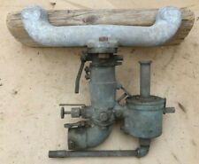 Vintage MY-CUE CARBURETOR w/ INTAKE MANIFOLD Original Brass for Model T Ford picture