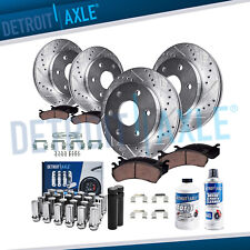 Front Rear Drilled Rotors Brake Pads 24pc Lugnuts+keys for Envoy Trailblazer EXT picture